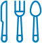 Knife, fork and spoon icons