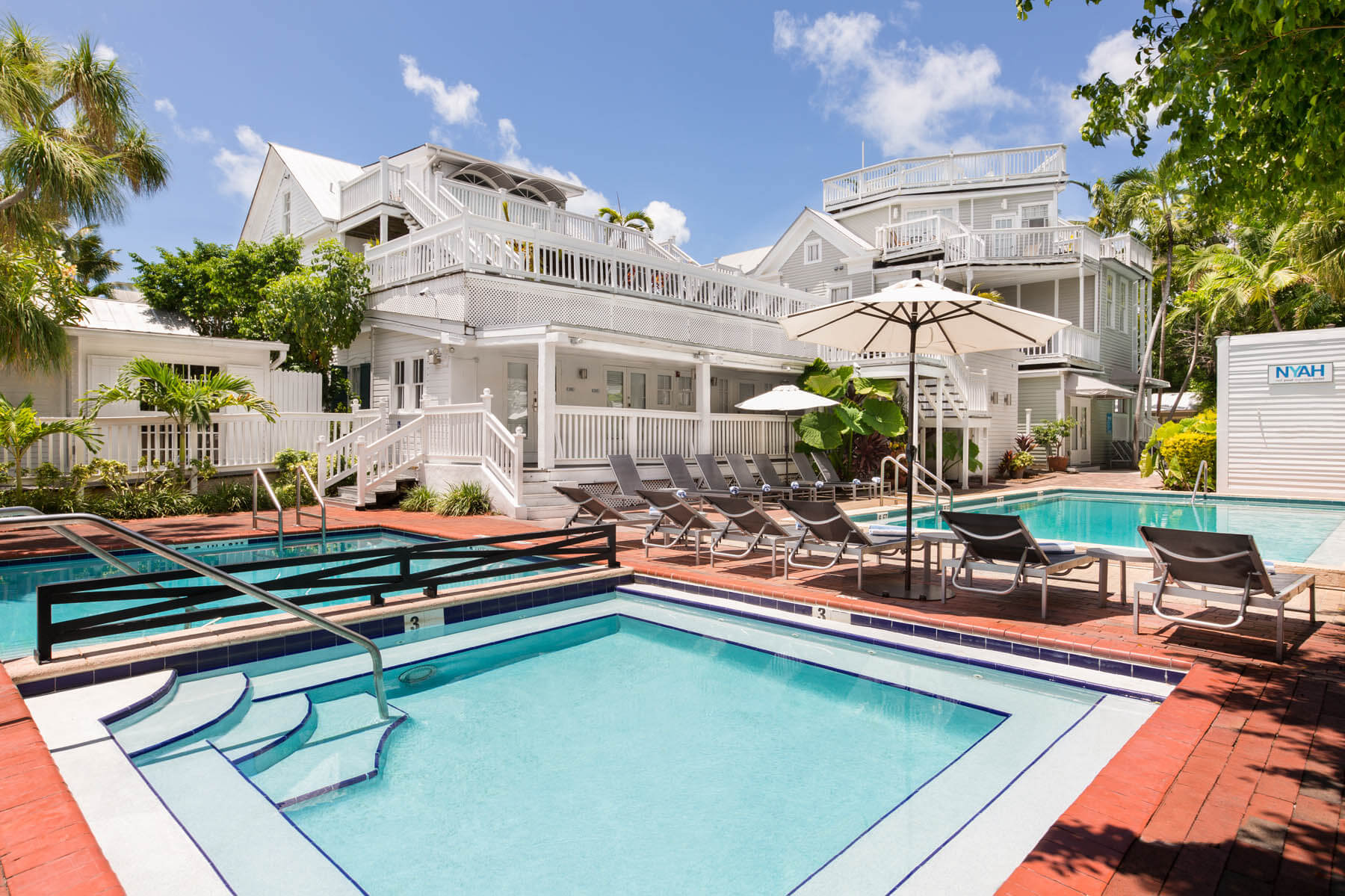 The pools at this Key West hotel are perfect for relaxing in after exploring area museums.